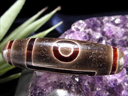 天珠,馬蹄痕天珠,至純天珠,瑪瑙,黒鳶赤紋