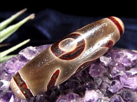 天珠,馬蹄痕天珠,至純天珠,瑪瑙,黒鳶赤紋