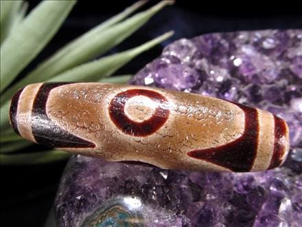 天珠,馬蹄痕天珠,至純天珠,瑪瑙,黒鳶赤紋