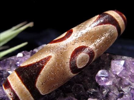 天珠,馬蹄痕天珠,至純天珠,瑪瑙,黒鳶赤紋