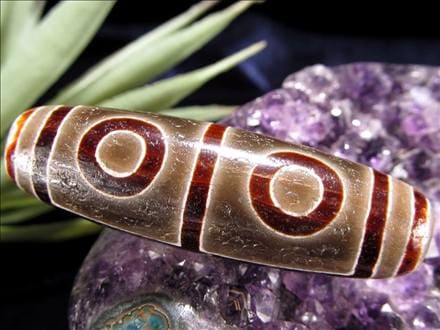 天珠,馬蹄痕天珠,至純天珠,瑪瑙,黒鳶赤紋