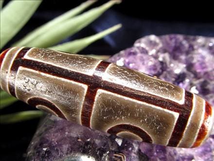 天珠,馬蹄痕天珠,至純天珠,瑪瑙,黒鳶赤紋