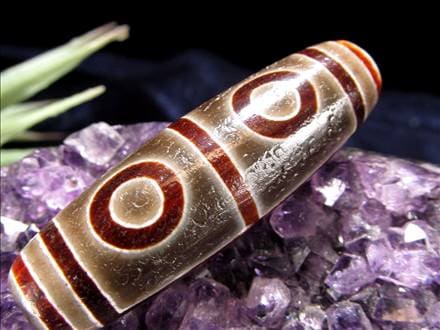 天珠,馬蹄痕天珠,至純天珠,瑪瑙,黒鳶赤紋