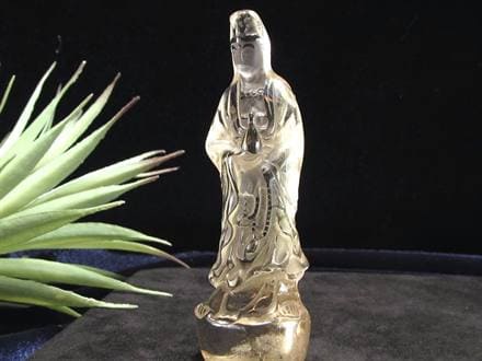 観音 置物 シトリン 彫刻 仏教