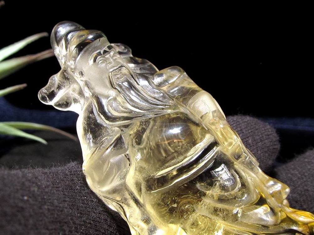 財神 置物 シトリン 彫刻 仏教