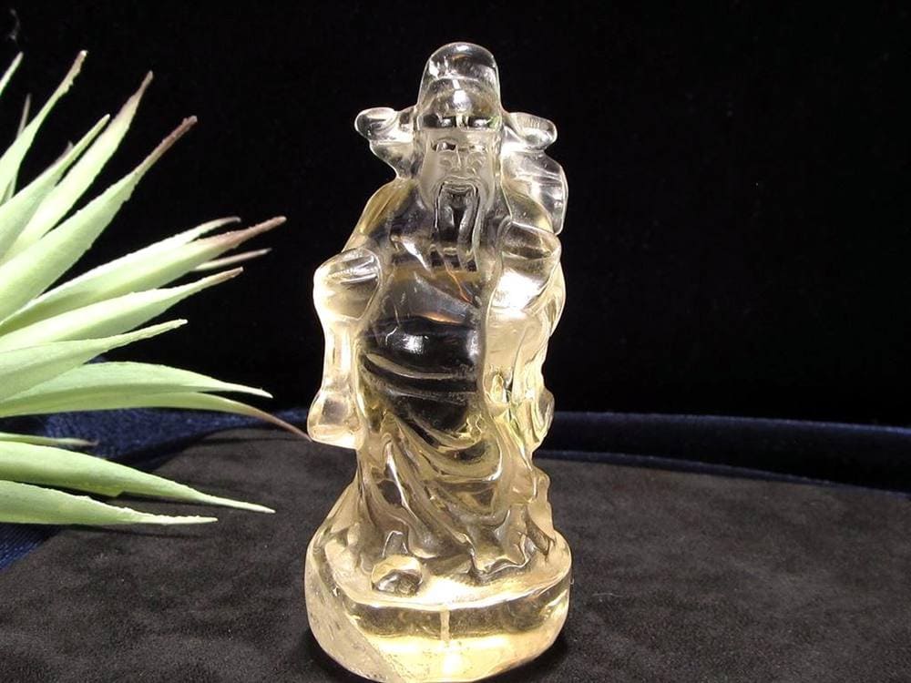 財神 置物 シトリン 彫刻 仏教