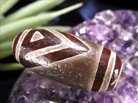 天珠,馬蹄痕天珠,至純天珠,瑪瑙,黒鳶赤紋