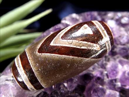 天珠,馬蹄痕天珠,至純天珠,瑪瑙,黒鳶赤紋