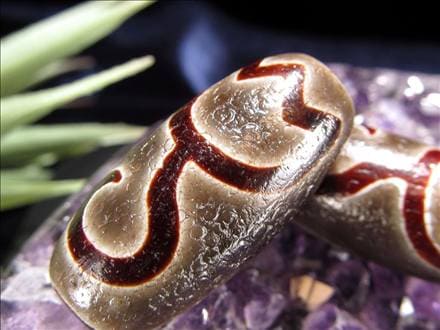 天珠,馬蹄痕天珠,至純天珠,瑪瑙,黒鳶赤紋