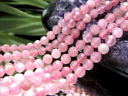 ローズクォーツ,紅水晶,紅石英,ビーズ連,連材