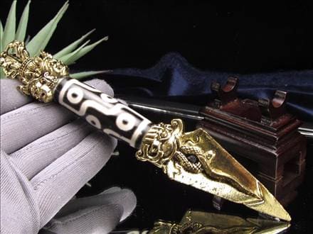 密教法具,プルパ,天珠,金剛杭,置物