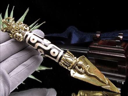 密教法具,プルパ,天珠,金剛杭,置物