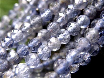 アイオライト,菫青石,3月の誕生石,ビーズ連,連材