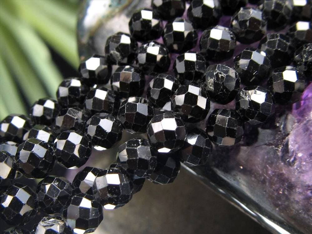 ブラックスピネル,尖晶石,スピネル,ビーズ連,連材