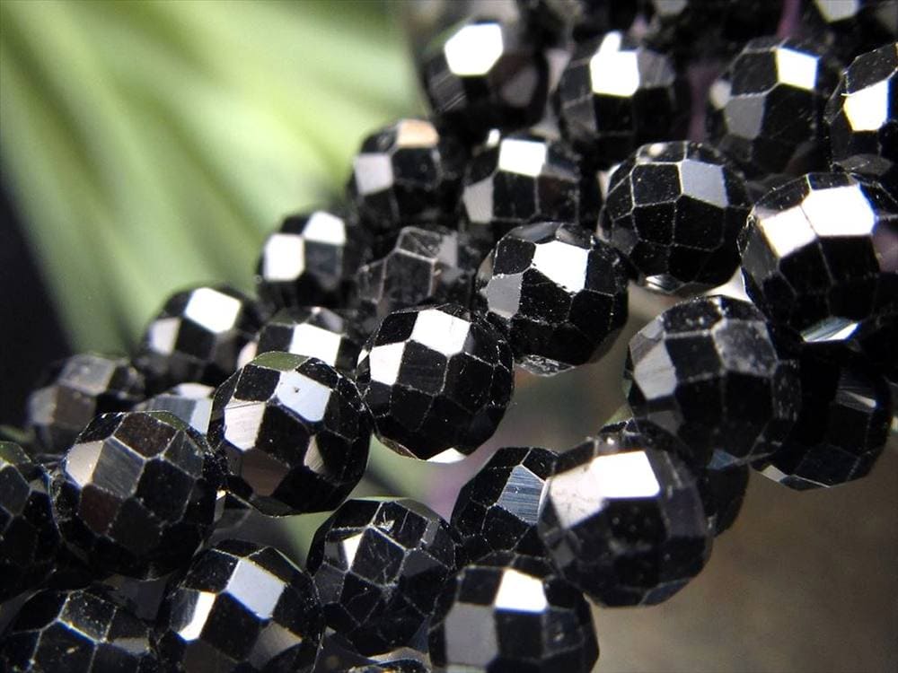 ブラックスピネル,尖晶石,スピネル,ビーズ連,連材
