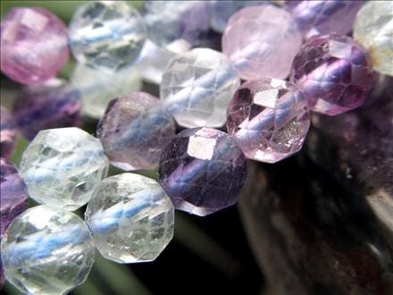 フローライト,蛍石,マルチカラー,ビーズ連,連材