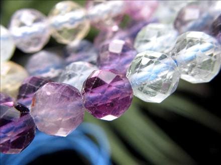 フローライト,蛍石,マルチカラー,ビーズ連,連材