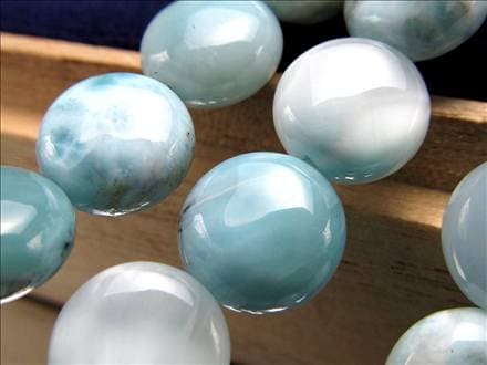 ラリマー ブルーペクトライト ヒーリングストーン コイン ビーズ連 連材
