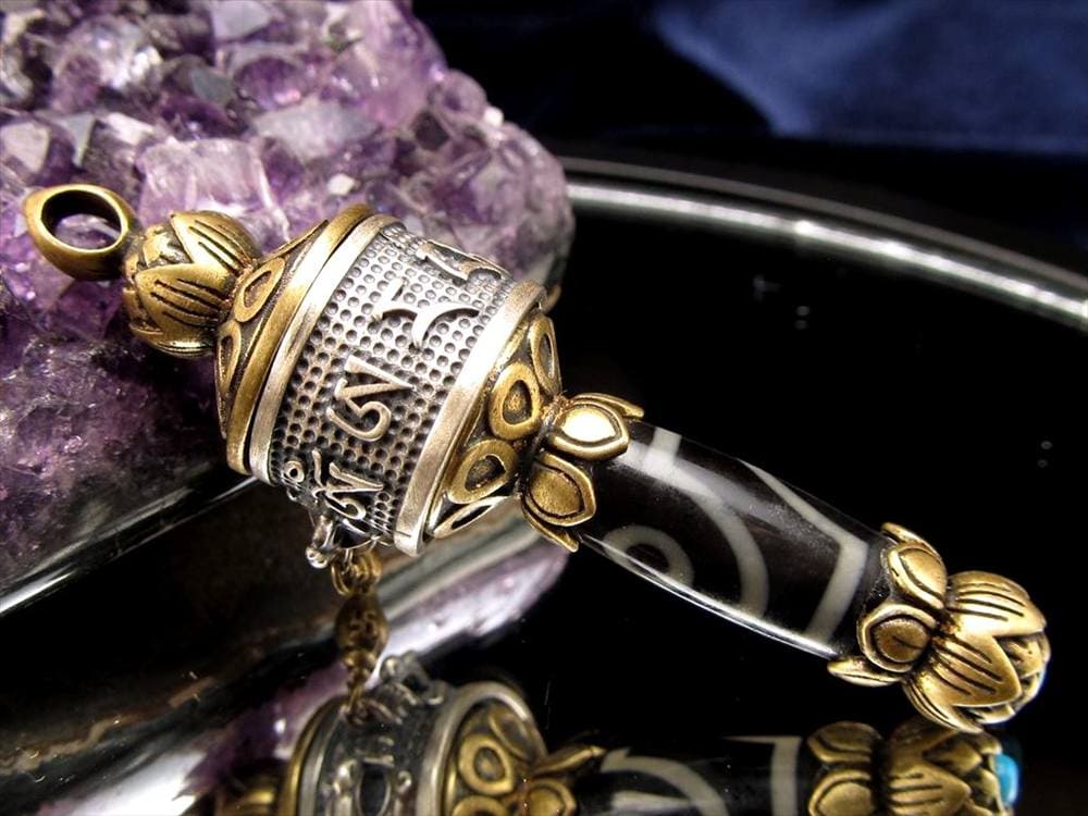 天珠 マニコロ マニ車 摩尼車 転経器 金剛杵