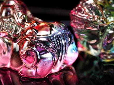 クリスタルガラス,置物,レインボー,貔貅,ヒキュウ