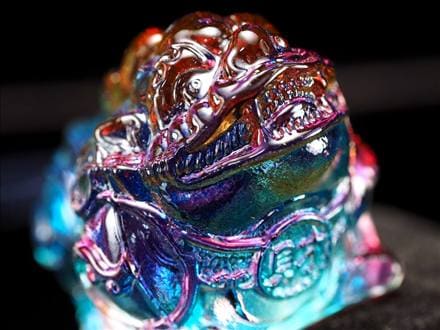 クリスタルガラス,置物,レインボー,貔貅,ヒキュウ