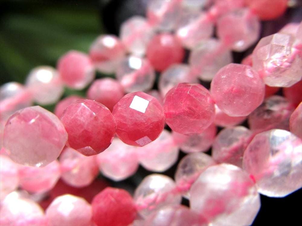 ロードナイト,薔薇輝石,ロードナイトシリカ,ビーズ連,連材