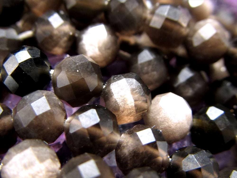 シルバーオブシディアン,オブシディアン,黒曜石,ビーズ連,連材