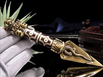 密教法具,プルパ,天珠,金剛杭,置物