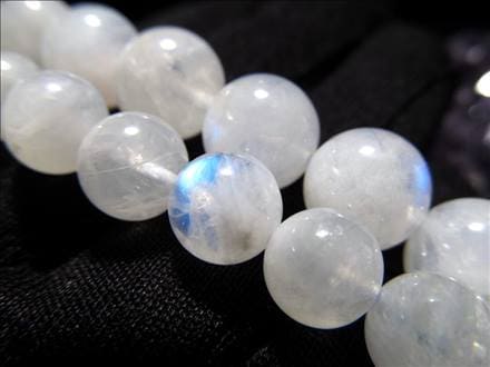 ブルームーンストーン 月長石 フェルドスパー ビーズ 一連