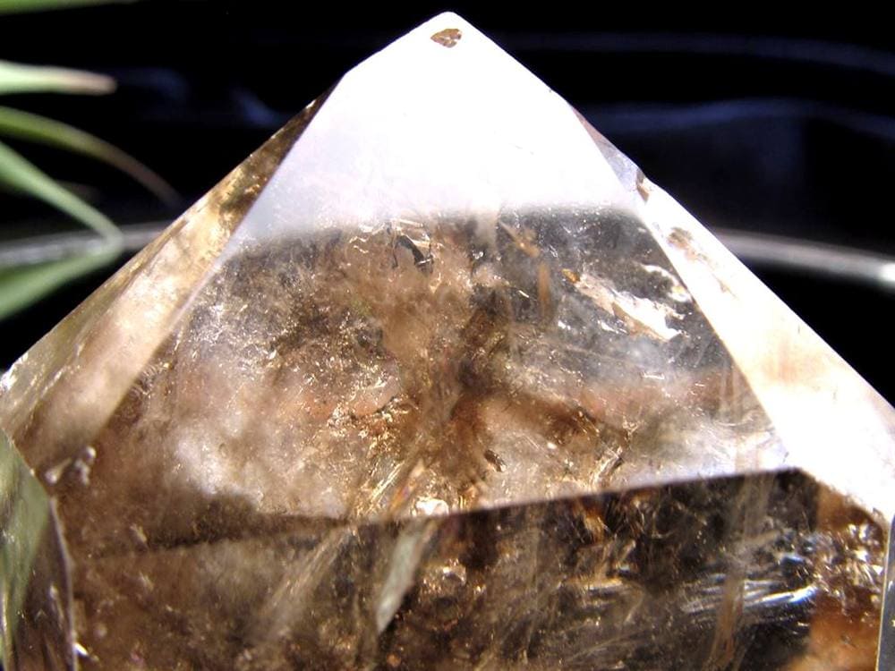 水入り水晶 エレスチャル 原石 置物 エンハイドクォーツ