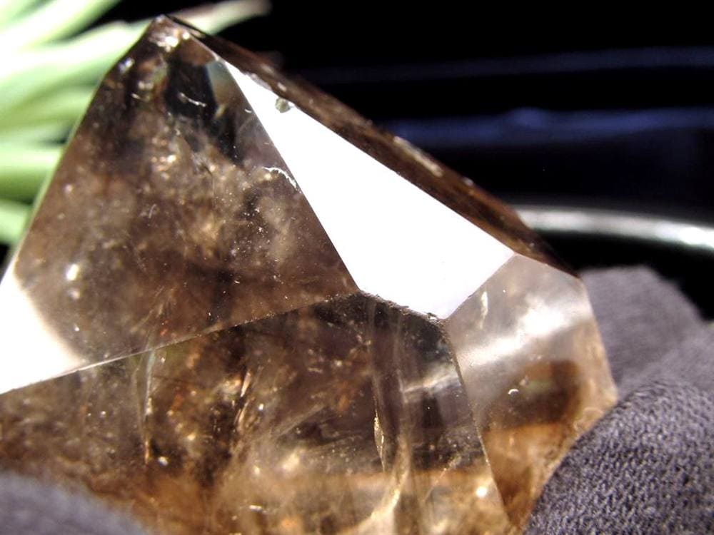 水入り水晶 エレスチャル 原石 置物 エンハイドクォーツ