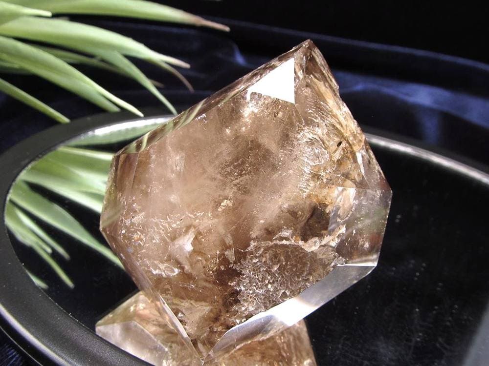 水入り水晶 エレスチャル 原石 置物 エンハイドクォーツ