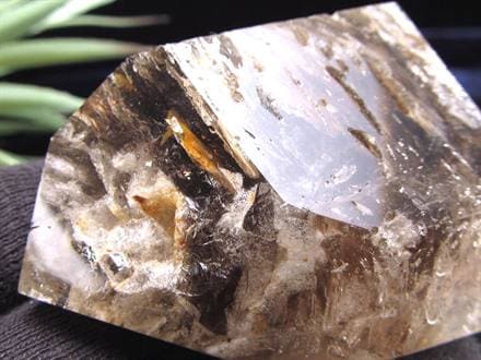 水入り水晶 エレスチャル 原石 置物 エンハイドクォーツ