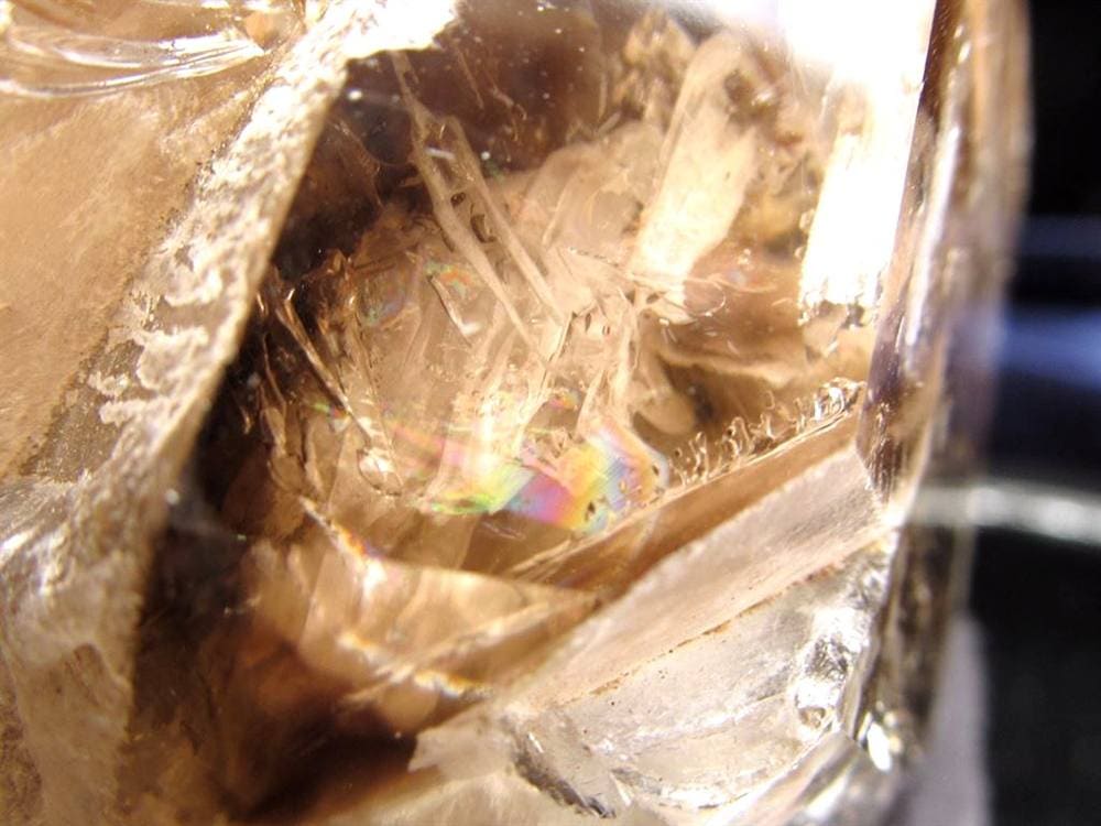 水入り水晶 エレスチャル 原石 置物 エンハイドクォーツ