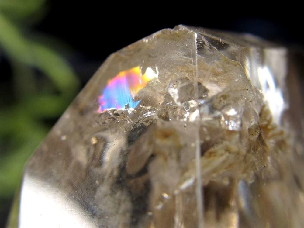 水入り水晶 エレスチャル 原石 置物 エンハイドクォーツ