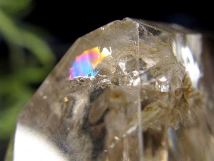 水入り水晶 エレスチャル 原石 置物 エンハイドクォーツ