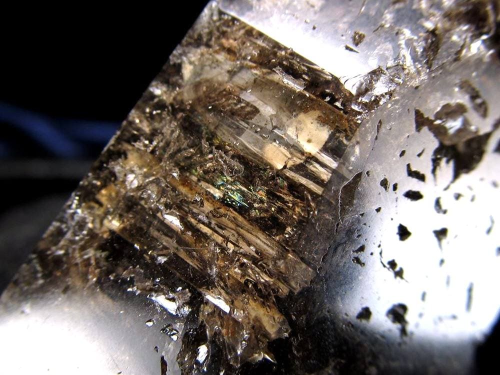 水入り水晶 エレスチャル 原石 置物 エンハイドクォーツ