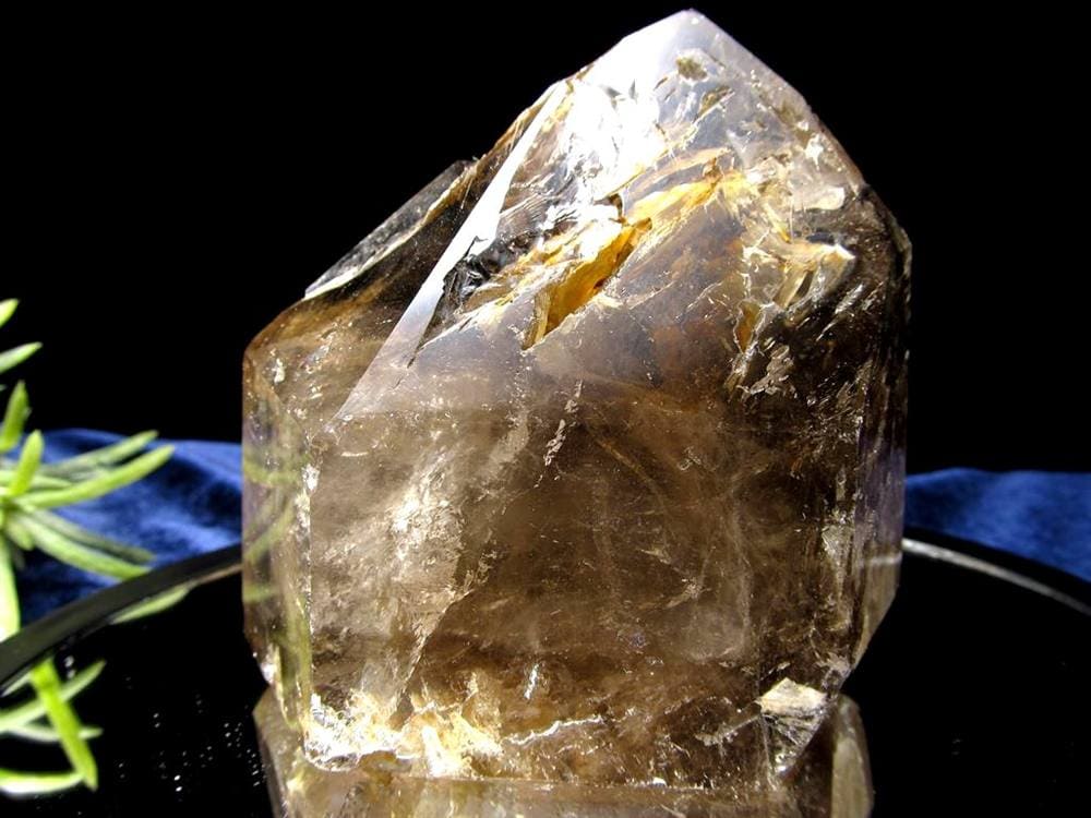 水入り水晶 エレスチャル 原石 置物 エンハイドクォーツ