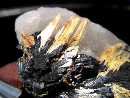 ゴールドルチル ヘマタイト 原石 母岩付き 金運