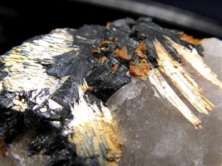 ゴールドルチル ヘマタイト 原石 母岩付き 金運