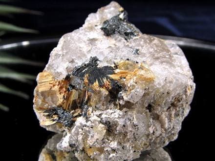 ゴールドルチル ヘマタイト 原石 母岩付き 金運