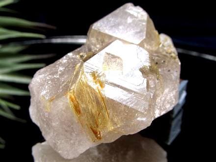 ゴールドルチル ヘマタイト 原石 母岩付き 金運