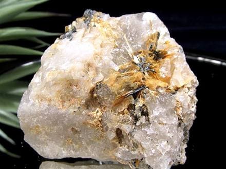 ゴールドルチル ヘマタイト 原石 母岩付き 金運