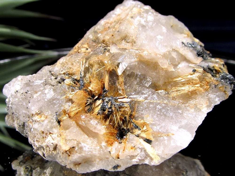 ゴールドルチル ヘマタイト 原石 母岩付き 金運