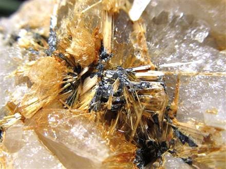 ゴールドルチル ヘマタイト 原石 母岩付き 金運