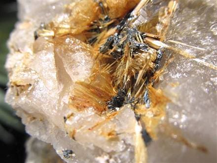 ゴールドルチル ヘマタイト 原石 母岩付き 金運