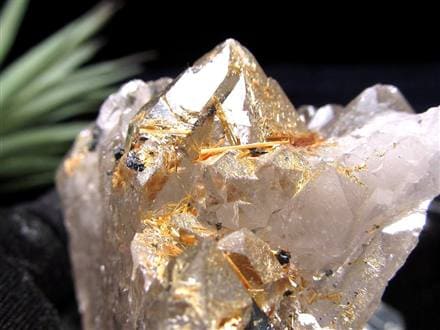 ゴールドルチル ヘマタイト 原石 母岩付き 金運