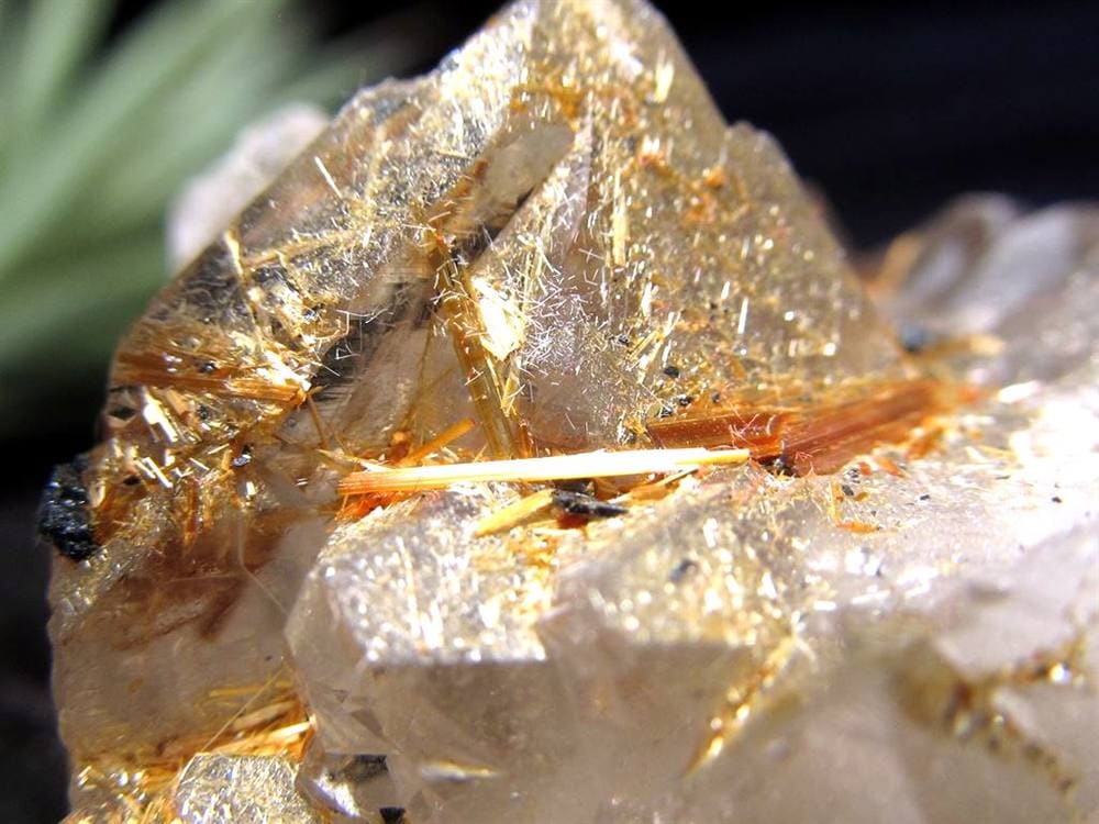 ゴールドルチル ヘマタイト 原石 母岩付き 金運