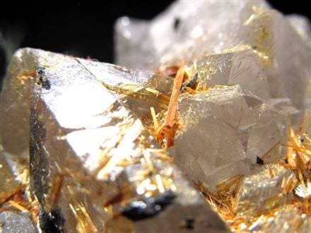 ゴールドルチル ヘマタイト 原石 母岩付き 金運