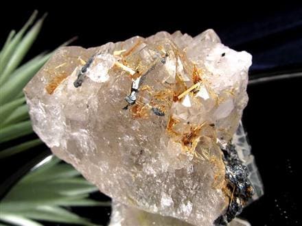 ゴールドルチル ヘマタイト 原石 母岩付き 金運